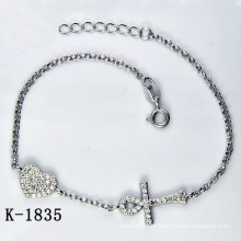 Bijouterie de mode Silver Micro Pave CZ Setting (K-1835. JPG)